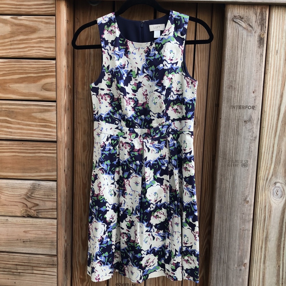 Worn once! - LOFT Floral Print Dress